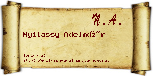 Nyilassy Adelmár névjegykártya
